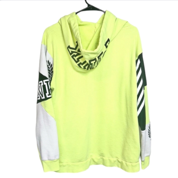 PINK VS Colorblock 86 Pullover Tunic Hoodie Neon Yellow, Blk & White 😍🔥💎 - Picture 4 of 4